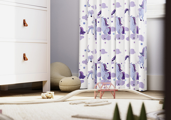 Unicorn Magic, Purple - Made to Measure Curtains - Image 5